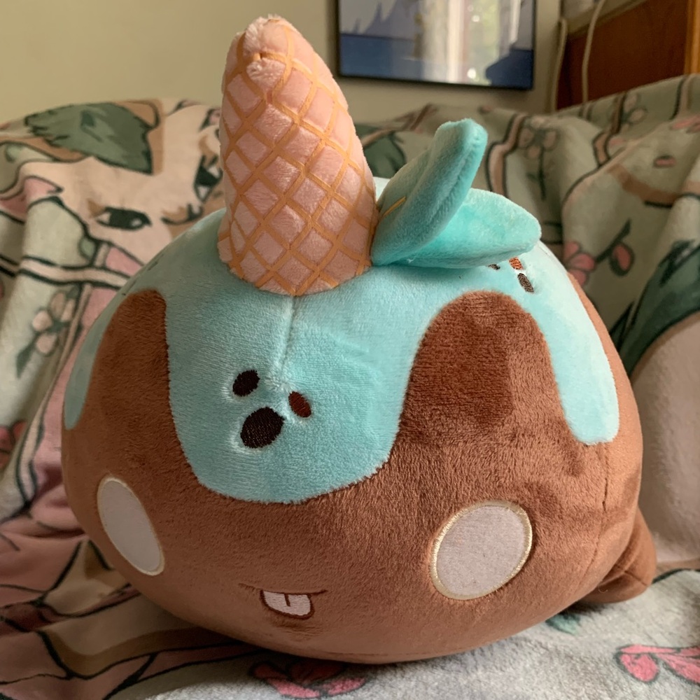Tasty Peach large mint choc chip narwhal nomwhal plush